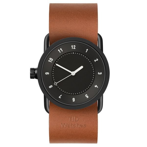 Tid Watches Tid No.1 Musta Rannekello Tan Nahkaranneke 33 Mm