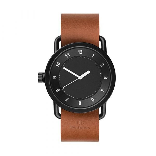 Tid Watches Tid No.1 Musta Rannekello Tan Nahkaranneke 36 Mm