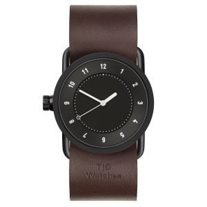 Tid Watches Tid No.1 Musta Rannekello Walnut Nahkaranneke 33 Mm