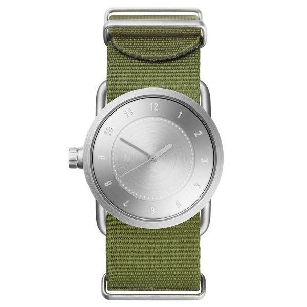 Tid Watches Tid No.1 Teräs Rannekello Vihreä Nylon 33 Mm