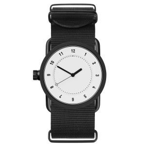 Tid Watches Tid No.1 Valkoinen Rannekello Musta Nylon 33 Mm