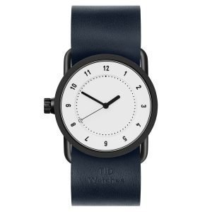 Tid Watches Tid No.1 Valkoinen Rannekello Navy Nahkaranneke 33 Mm