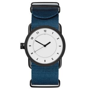 Tid Watches Tid No.1 Valkoinen Rannekello Sininen Nylon 33 Mm