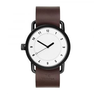 Tid Watches Tid No.1 Valkoinen Rannekello Tan 36 Mm