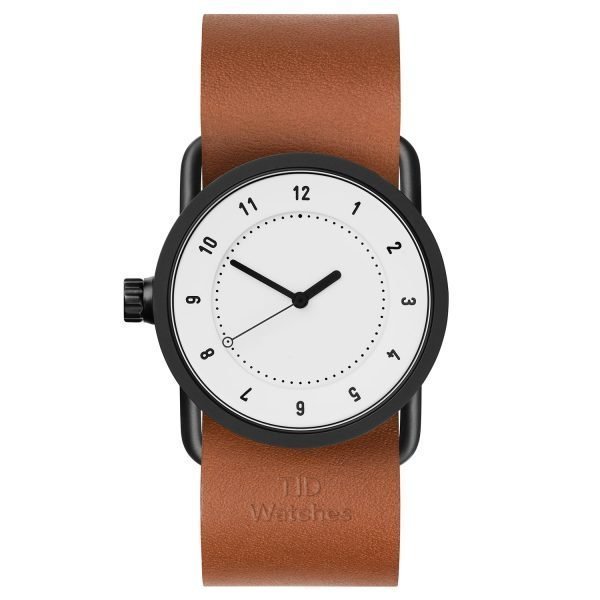 Tid Watches Tid No.1 Valkoinen Rannekello Tan Nahkaranneke 33 Mm