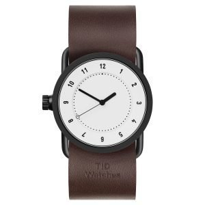 Tid Watches Tid No.1 Valkoinen Rannekello Walnut Nahkaranneke 33 Mm