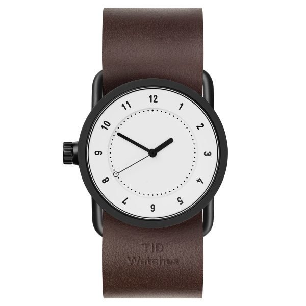 Tid Watches Tid No.1 Valkoinen Rannekello Walnut Nahkaranneke 33 Mm