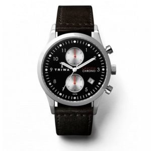 Triwa Raven Lansen Chrono Black Sewn Kello