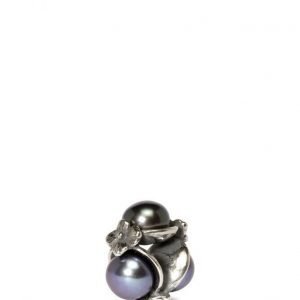 Trollbeads Triple Pearl Black riipus