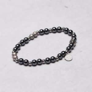 by Billgren Bead Bracelet 8943 Grey/Steel