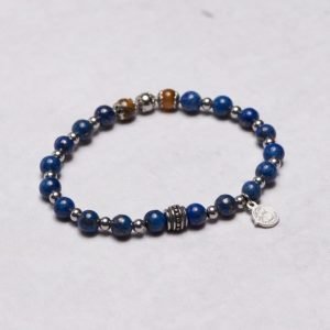 by Billgren Bead Bracelet 8950 Blue/Brown