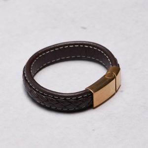 by Billgren Leather Bracelet 8971 Brown/Gold