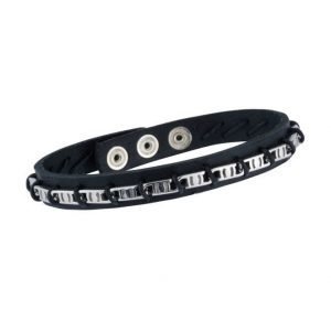 by Billgren Leather Bracelet Stainless Steel/Leather